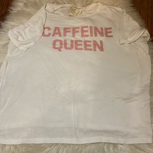 Caffeine Queen tee M graphic tee shirt